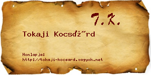 Tokaji Kocsárd névjegykártya